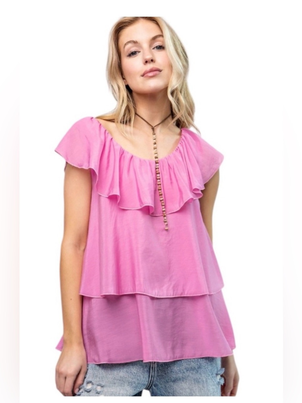 EASEL 2x  NWT TOP BARBIE PINK *NOTE: RUNS SMALL
